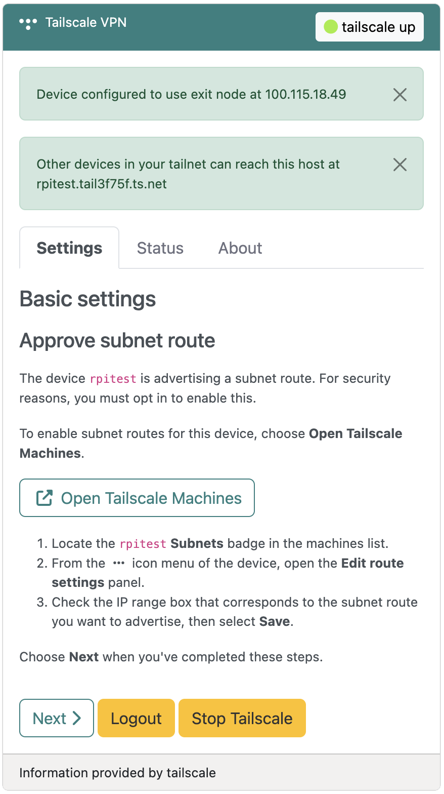 tailscale-approve-subnet